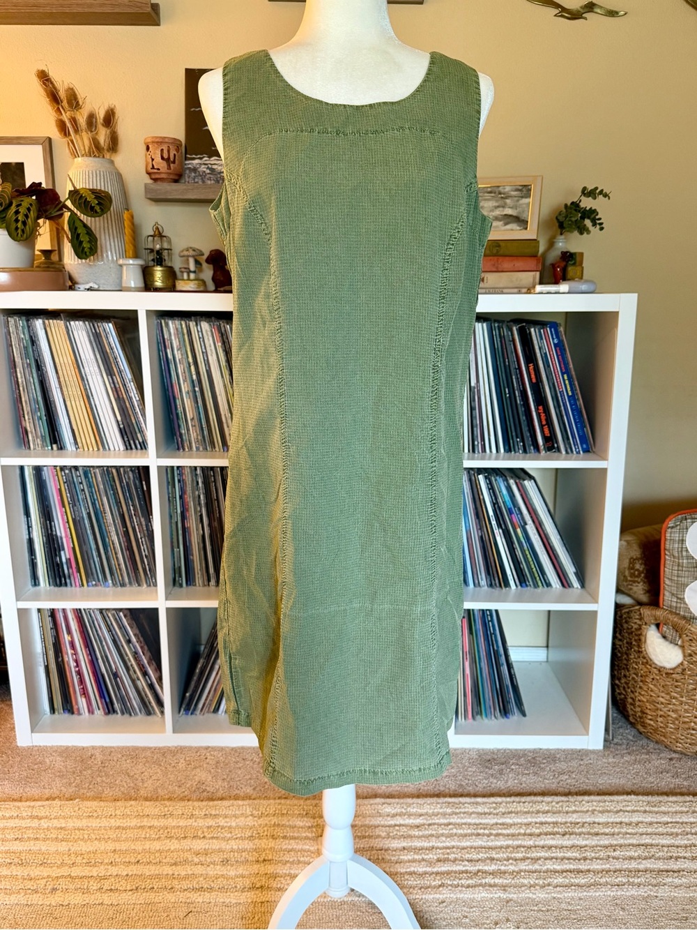 NWT Women’s Gramicci Size Large Rainforest Green Nylon Mini Shift Dress
